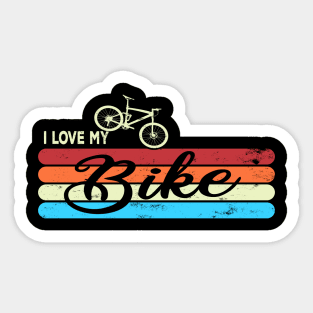 I Love My Bike Biker Cycling Mountain Bike Gift Sticker